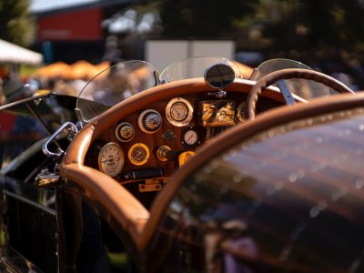 brown and black classic car
